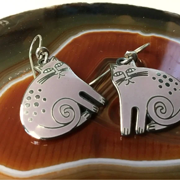 Laurel Burch “Keshire Cat” Earrings - Picture 5 of 5